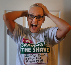 Caroline Price, Home Manager at HC-Oneâ€™s Meadowlands Care Home in Aberdare, Rhondda Cynon Taf, has shaved her head to raise awareness and over Â£1200 for Macmillan Cancer Support.